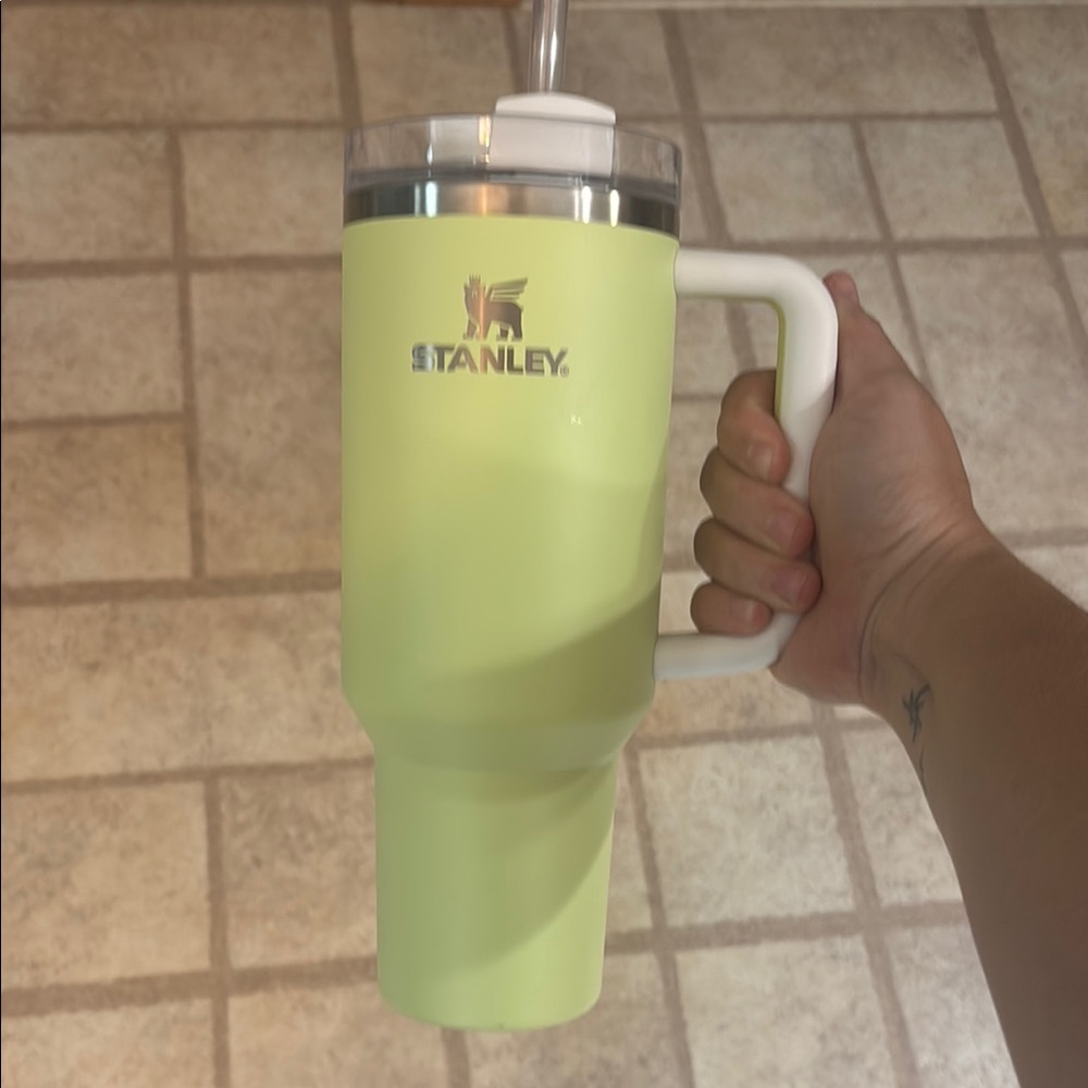 Stanley 40oz  Vibrant Green Travel Mug with Handle (Never Used)